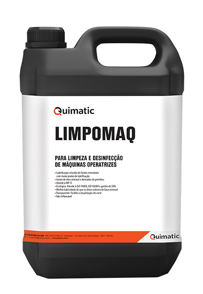 Limpomaq da Quimatic Tapmatic. Desinfetante para máquinas operatrizes