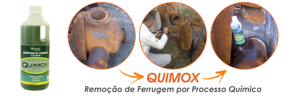 Removedor de ferrugem Quimox é utilizado em vasos de pressão
