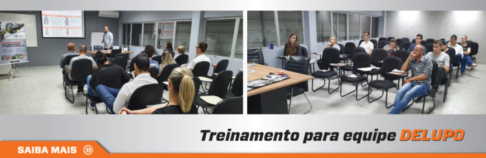 Equipe de televendas da Delupo recebe treinamento sobre produtos da Quimatic Tapmatic