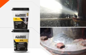 Reparos de vazamentos em tubulações utilizando Plasteel Rapid, a Solda a Frio da Quimatic
