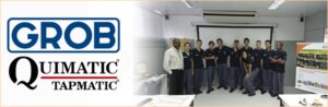 Quimatic Tapmatic ministra palestra para jovens alunos do curso técnico em mecânica da GROB