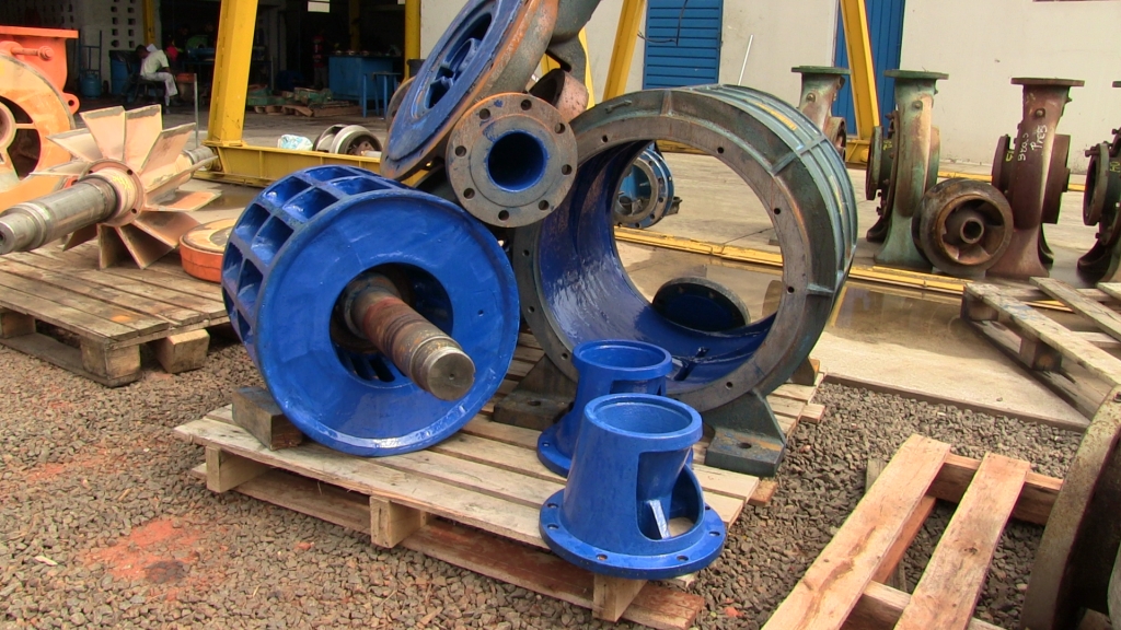 Componentes de bombas que podem ser recuperados e/ou revestidos com a Linha Plasteel