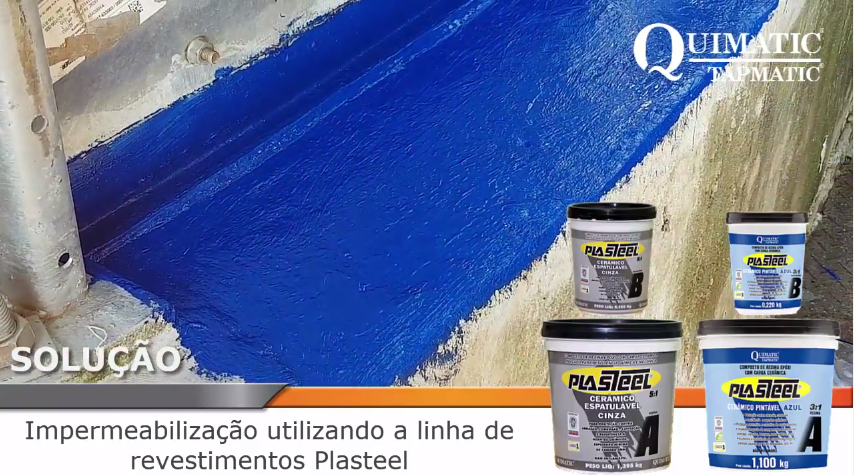 Solução: silo de armazenamento de grãos com a infiltração reparada com a Linha Plasteel Quimatic