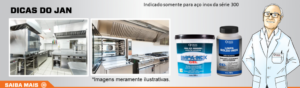 Que produtos utilizar na limpeza de fornos industriais que apresentam manchas no inox?