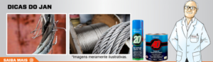 Quais soluções são indicadas para lubrificação de cabos de aço? Quais critérios para utilização?