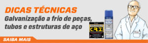 Galvanização a frio de peças, tubos e estruturas de aço
