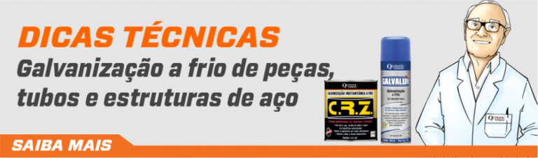 Galvanização a frio de peças, tubos e estruturas de aço