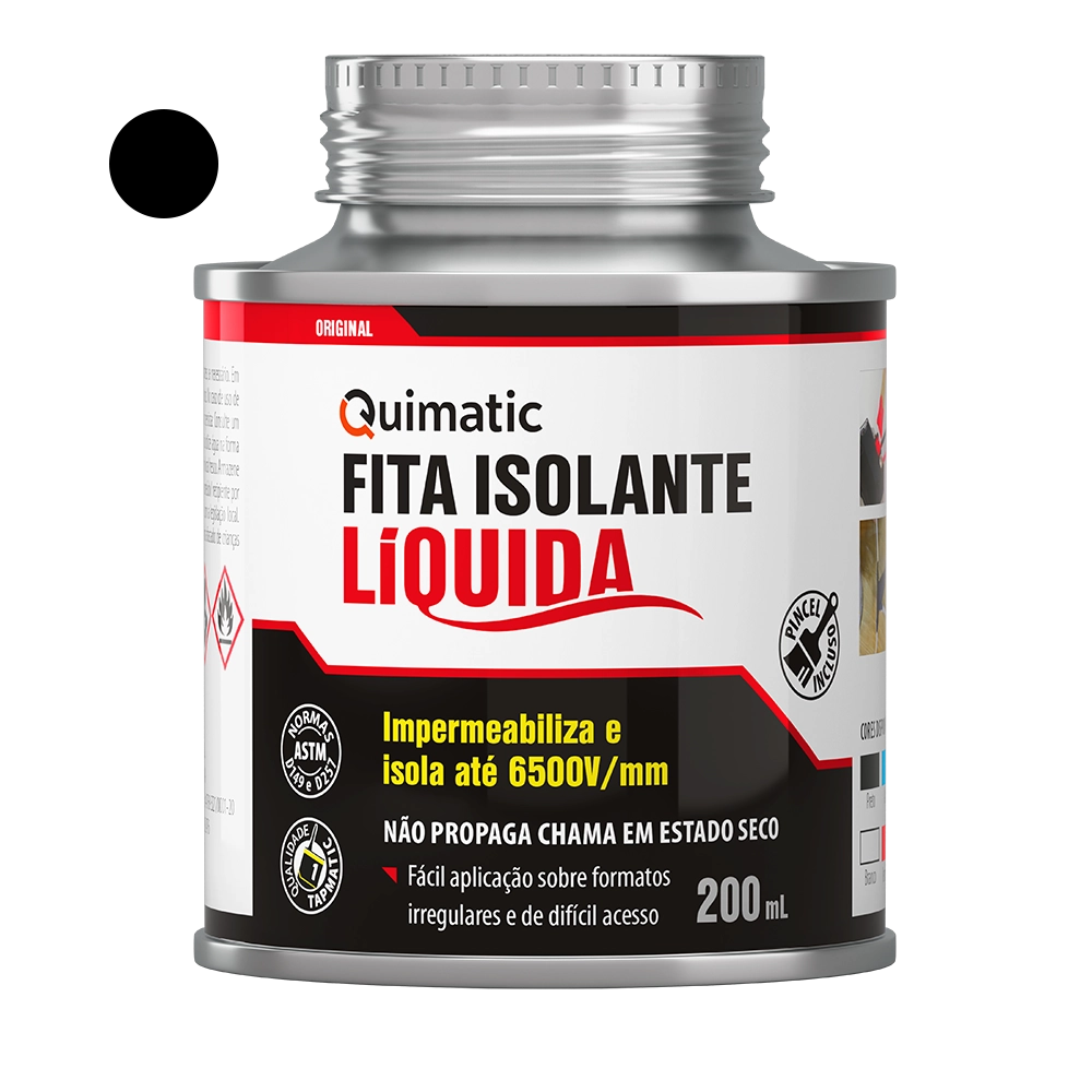 Embalagem da Fita Isolante Líquida Quimatic de 200 mL.
