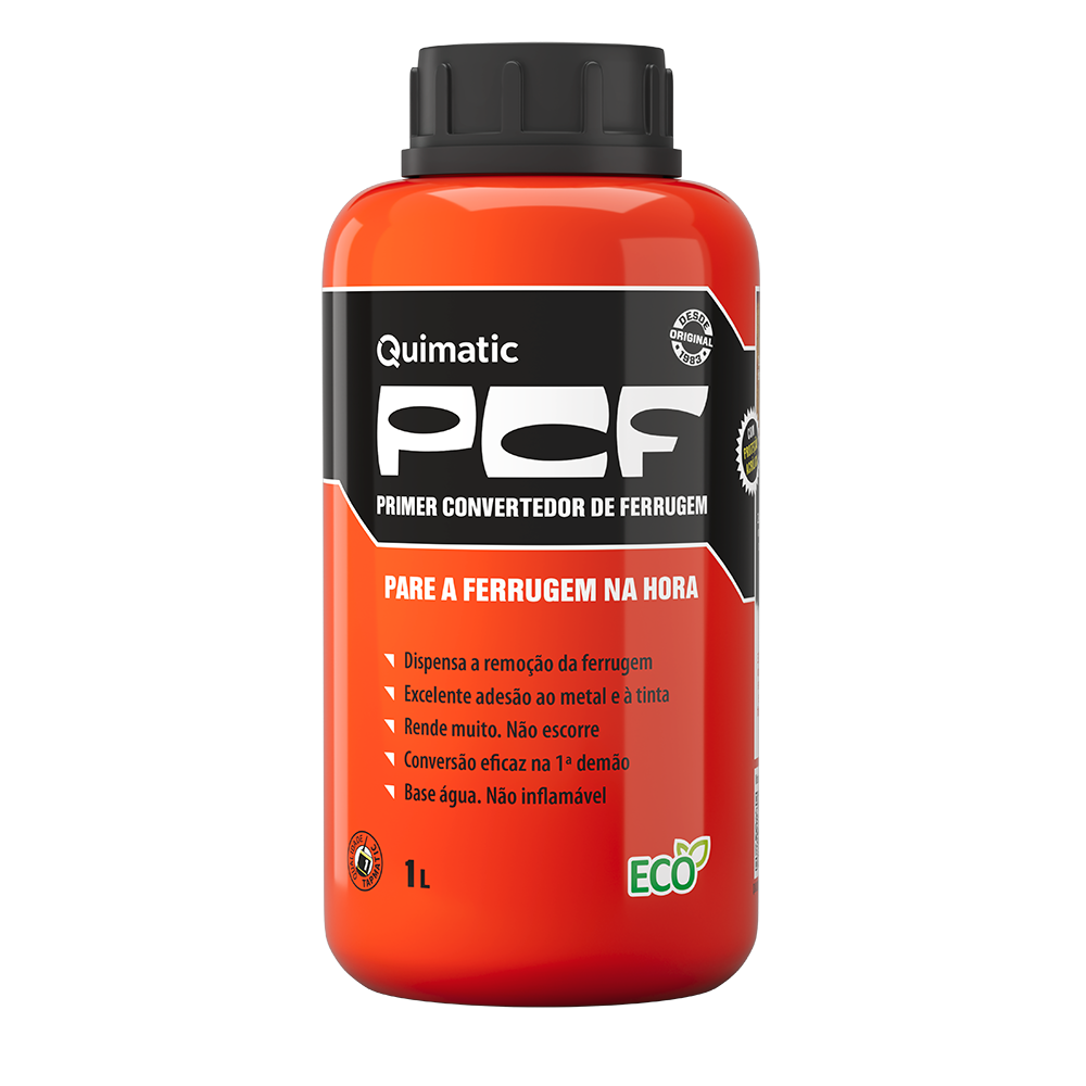 Frasco do PCF Primer Convertedor de Ferrugem Quimatic.