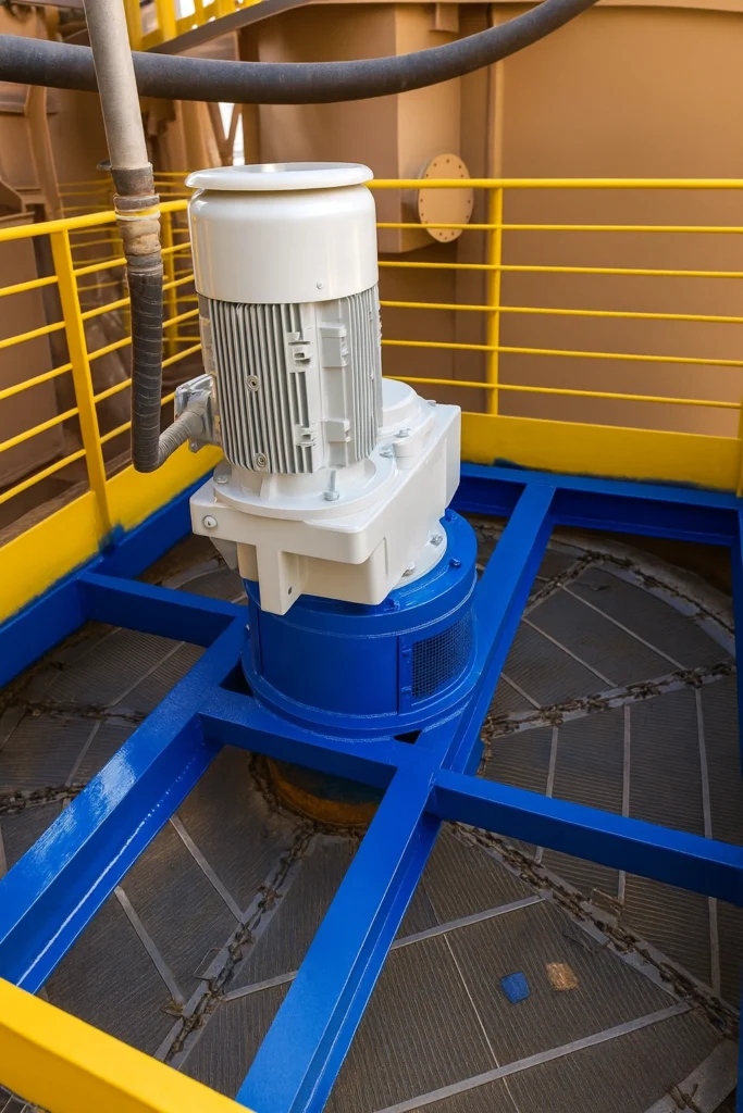 Equipamento industrial protegido com Plasteel Cerâmico Pintável Azul