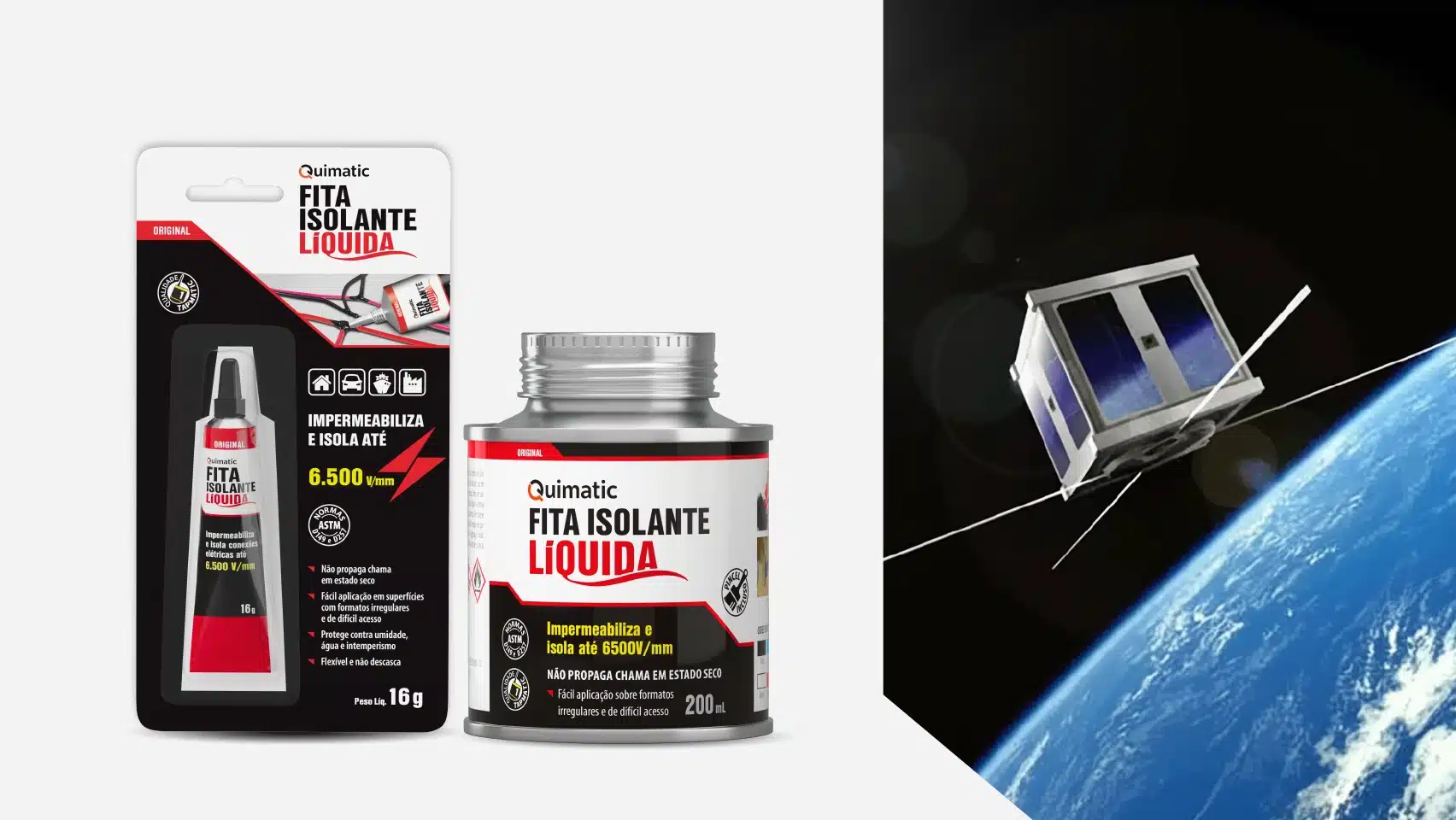 Fita Isolante Líquida Quimatic ajuda nanossatélite brasileiro a conquistar o espaço com segurança!